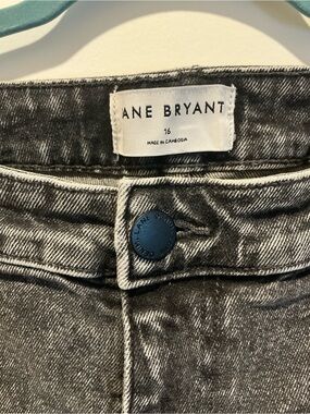 Lane Bryant Washed Black Denim Jeans